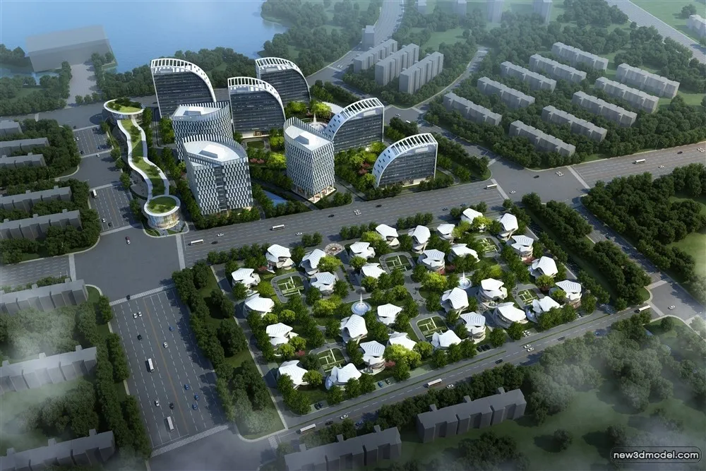 3D Models of Commercial Building - Exterior 3D Scenes - 786