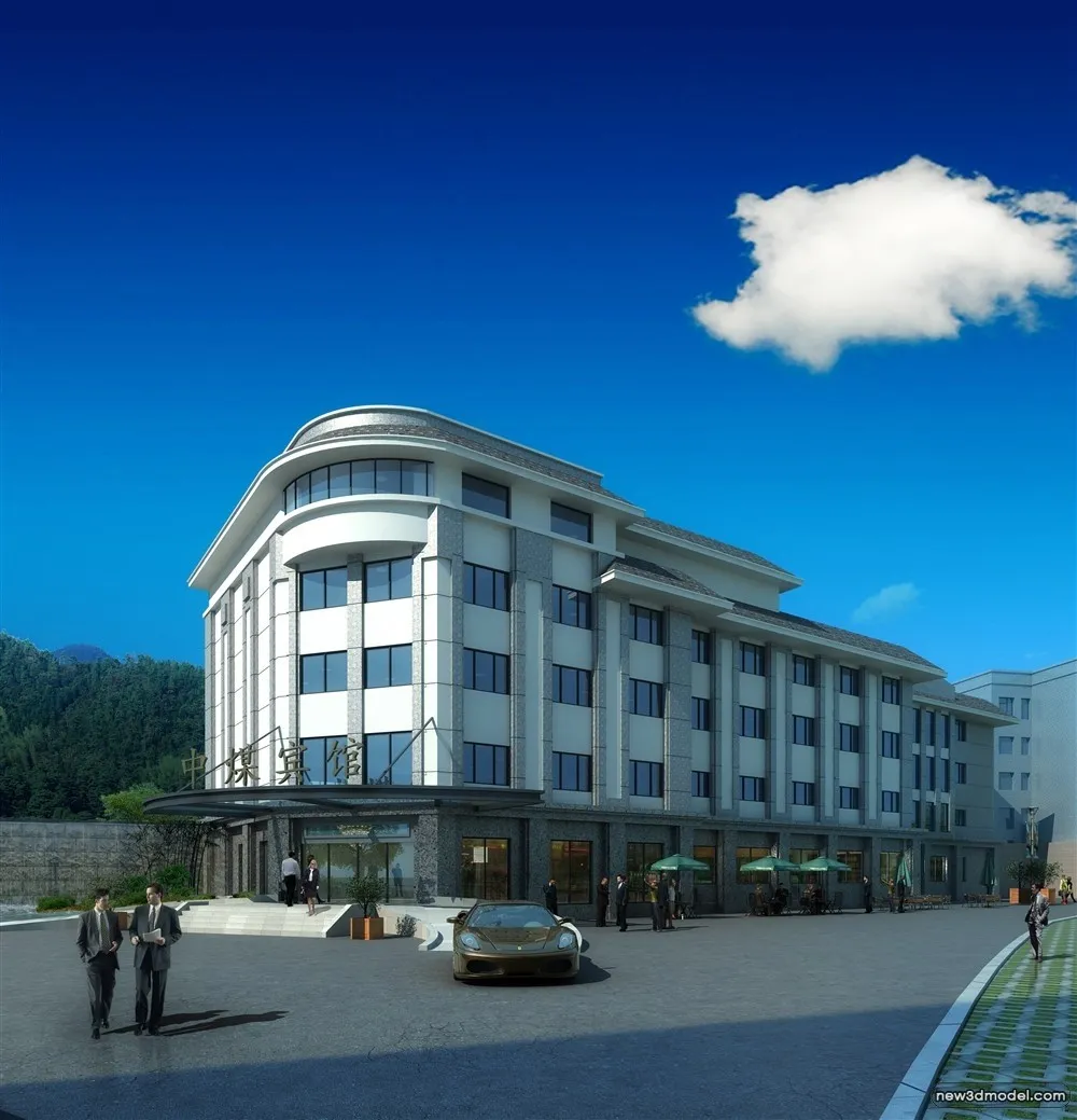 3D Models of Commercial Building - Exterior 3D Scenes - 789