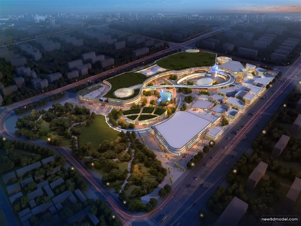 3D Models of Commercial Building - Exterior 3D Scenes - 790