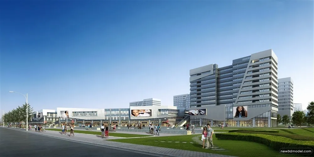 3D Models of Commercial Building - Exterior 3D Scenes - 799