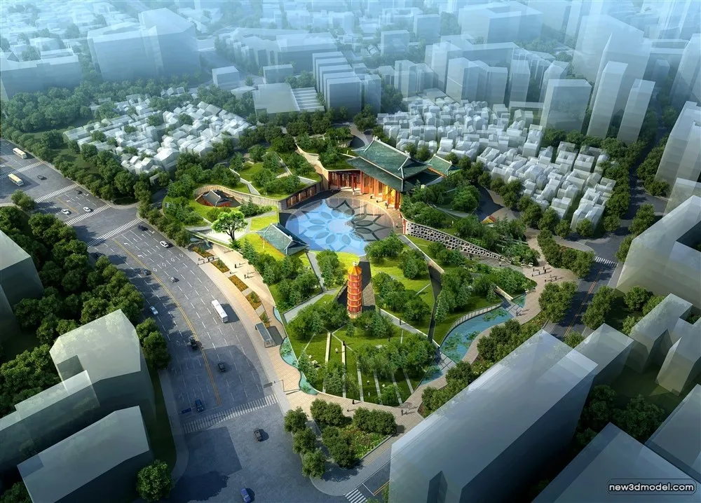 3D Models of Commercial Building - Exterior 3D Scenes - 800