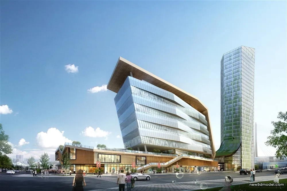 3D Models of Commercial Building - Exterior 3D Scenes - 802