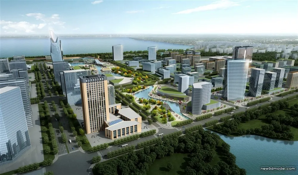 3D Models of Commercial Building - Exterior 3D Scenes - 803