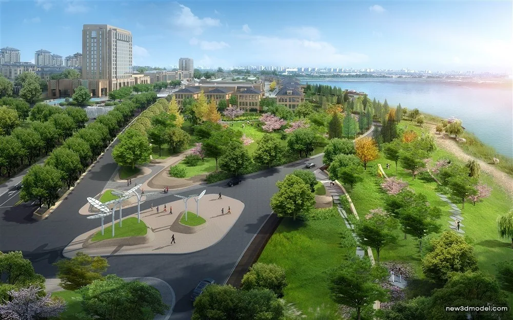 3D Models of Commercial Building - Exterior 3D Scenes - 804