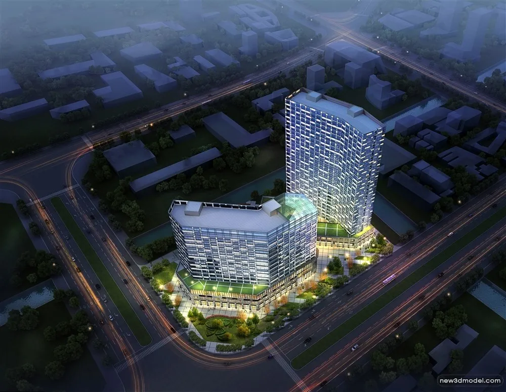 3D Models of Commercial Building - Exterior 3D Scenes - 805