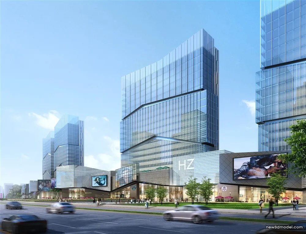 3D Models of Commercial Building - Exterior 3D Scenes - 807