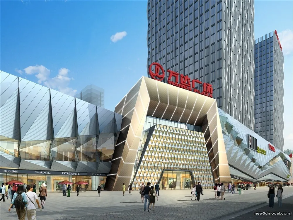 3D Models of Commercial Building - Exterior 3D Scenes - 812