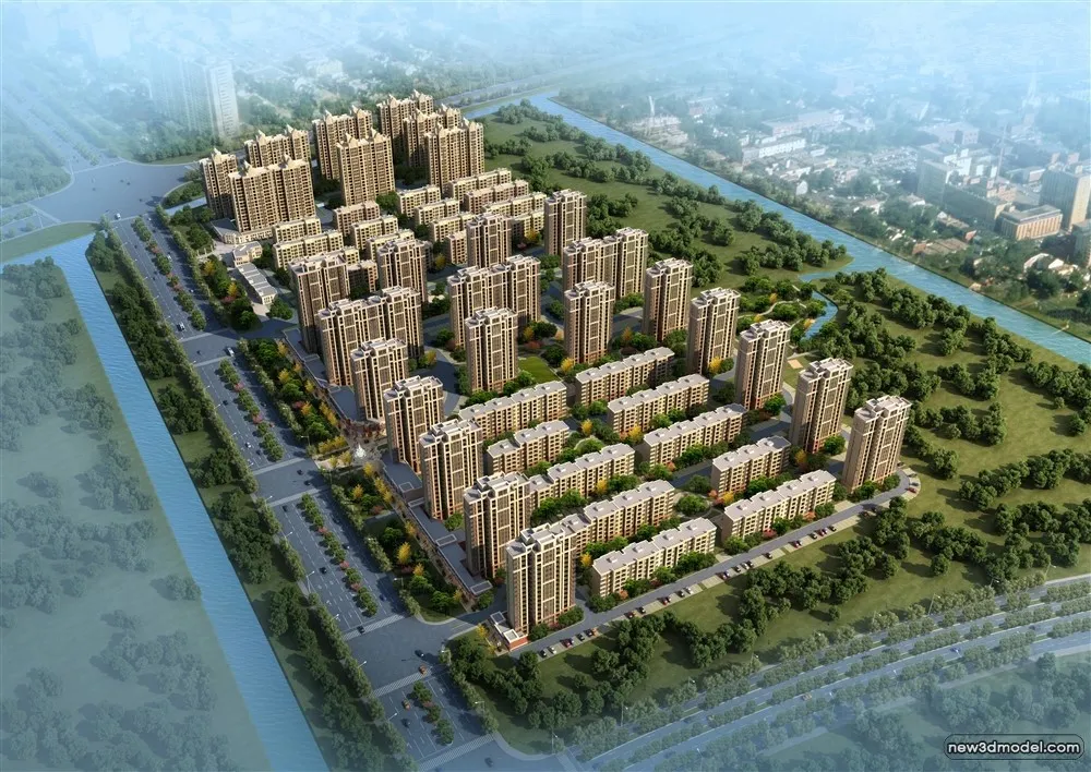 3D Models of Commercial Building - Exterior 3D Scenes - 813