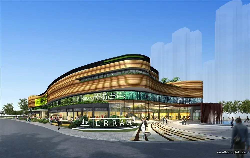 3D Models of Commercial Building - Exterior 3D Scenes - 817