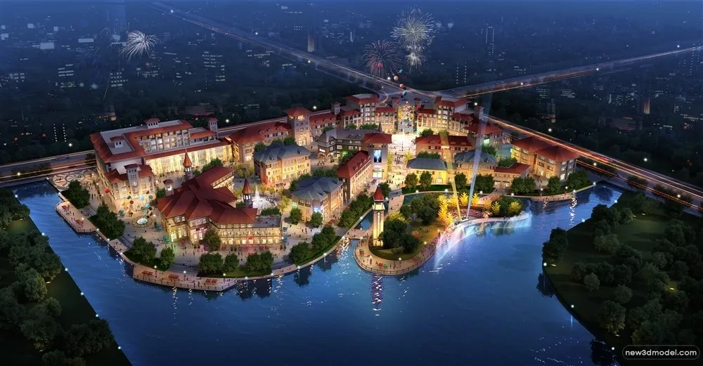 3D Models of Commercial Building - Exterior 3D Scenes - 820