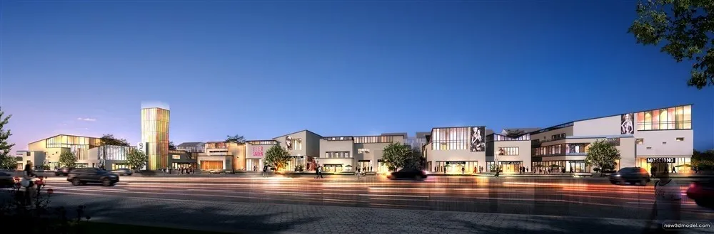 3D Models of Commercial Building - Exterior 3D Scenes - 821