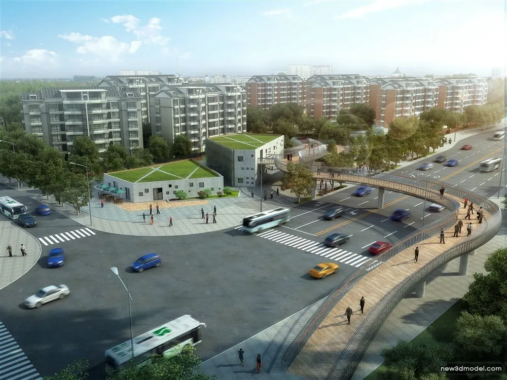 3D Models of Commercial Building - Exterior 3D Scenes - 824