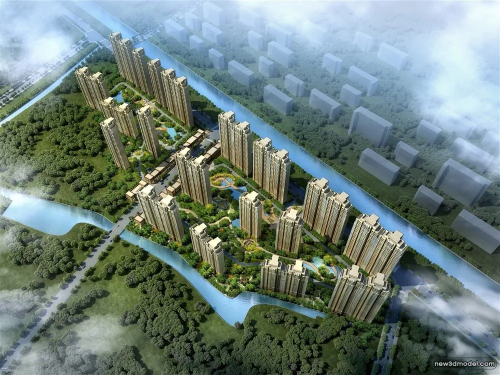 3D Models of Commercial Building - Exterior 3D Scenes - 825