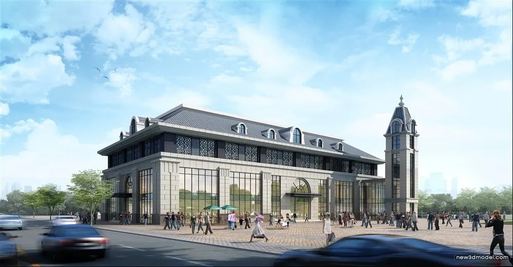 3D Models of Commercial Building - Exterior 3D Scenes - 826