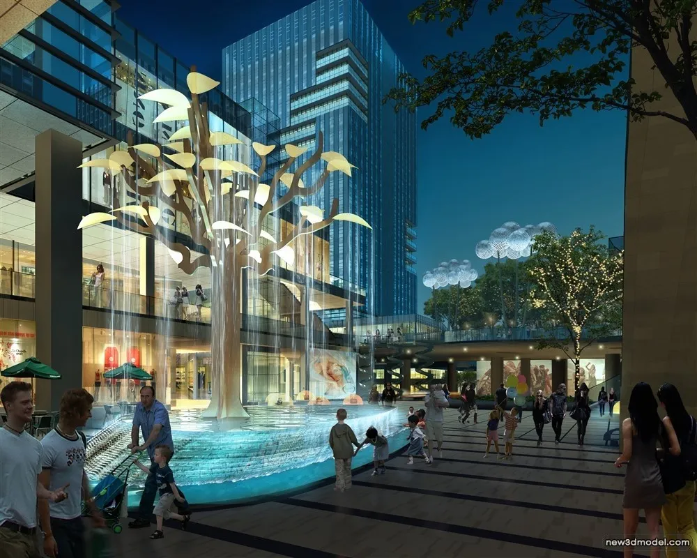 3D Models of Commercial Building - Exterior 3D Scenes - 829