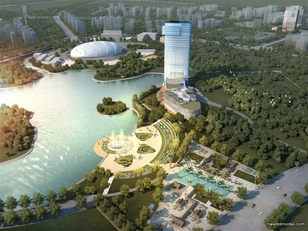 3D Models of Commercial Building - Exterior 3D Scenes - 830