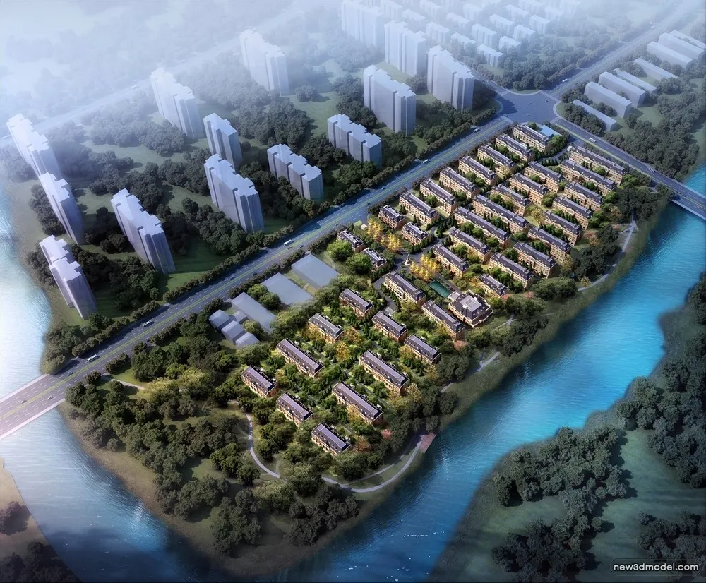 3D Models of Commercial Building - Exterior 3D Scenes - 831