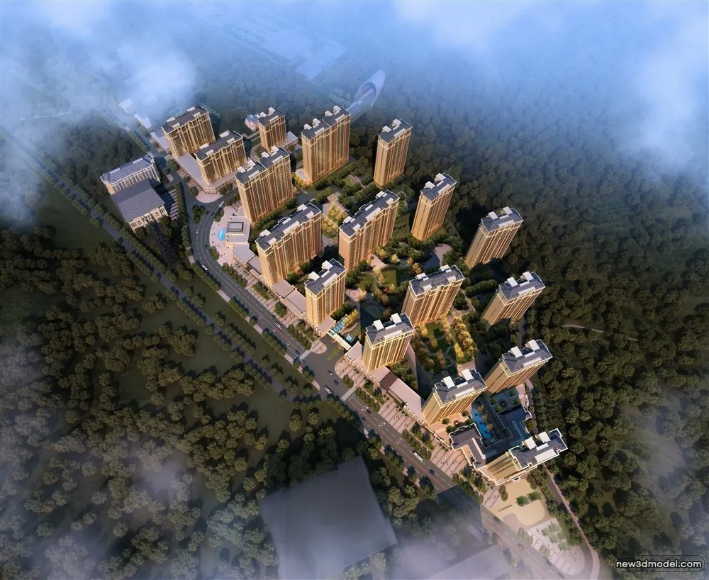 3D Models of Commercial Building - Exterior 3D Scenes - 833