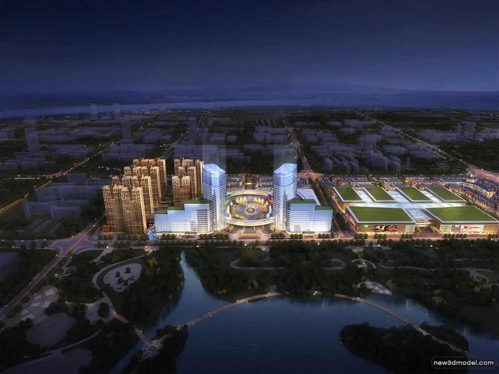 3D Models of Commercial Building - Exterior 3D Scenes - 840