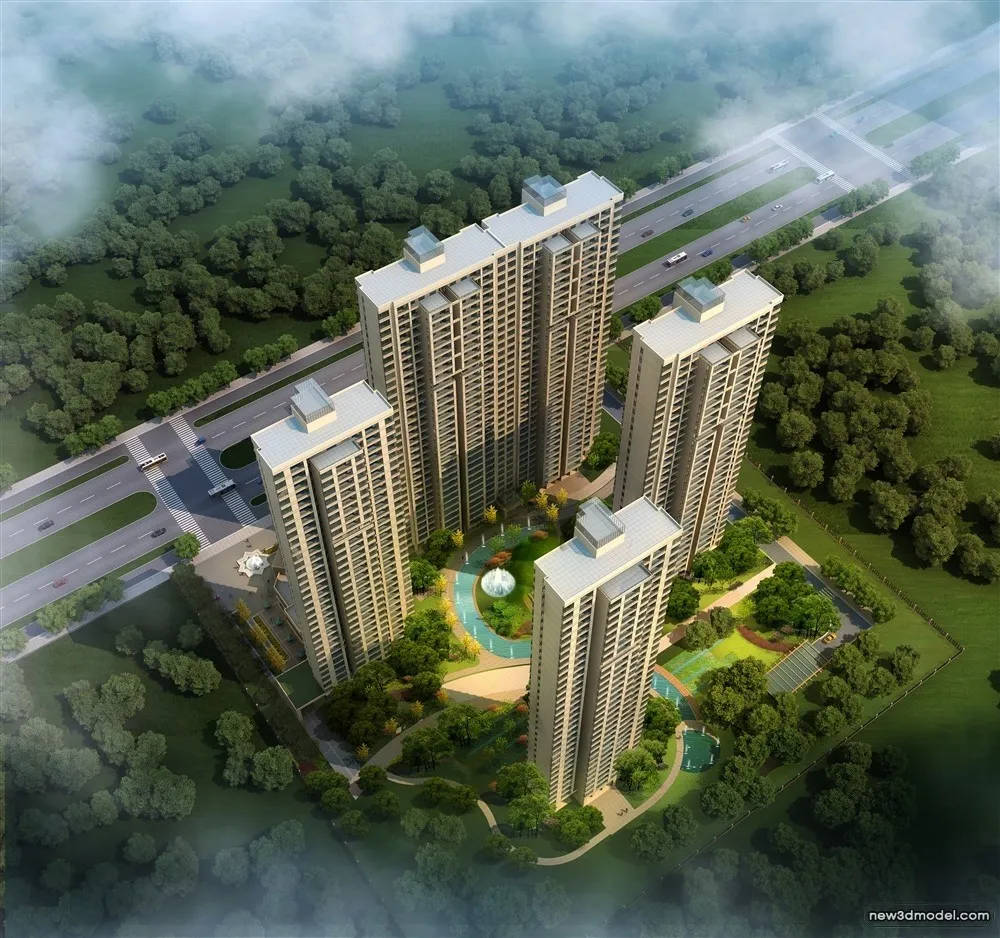 3D Models of Commercial Building - Exterior 3D Scenes - 842