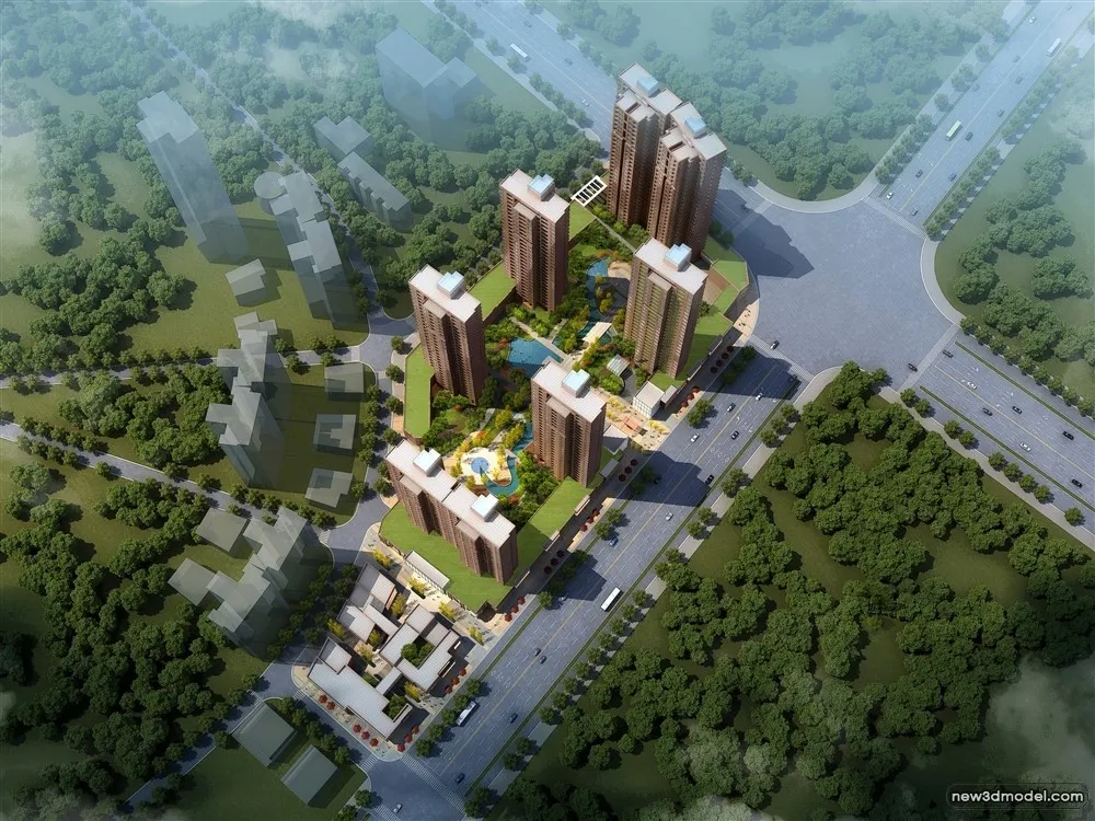 3D Models of Commercial Building - Exterior 3D Scenes - 843