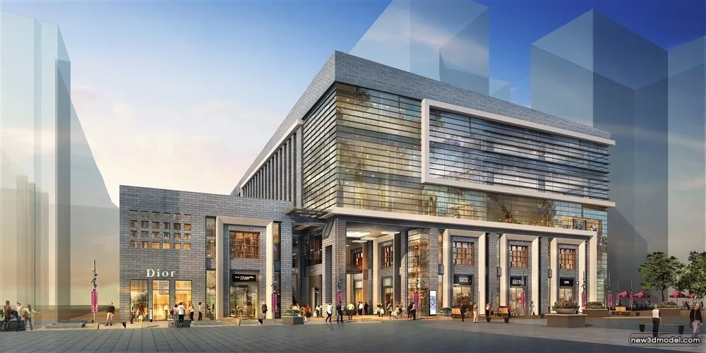 3D Models of Commercial Building - Exterior 3D Scenes - 844