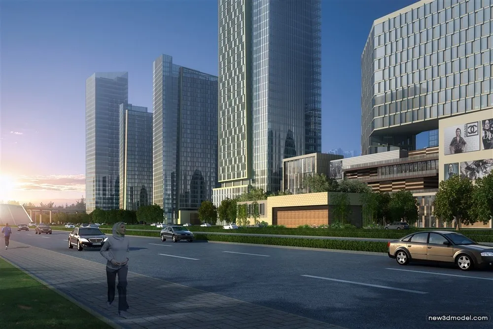 3D Models of Commercial Building - Exterior 3D Scenes - 845