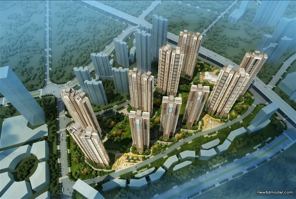 3D Models of Commercial Building - Exterior 3D Scenes - 846