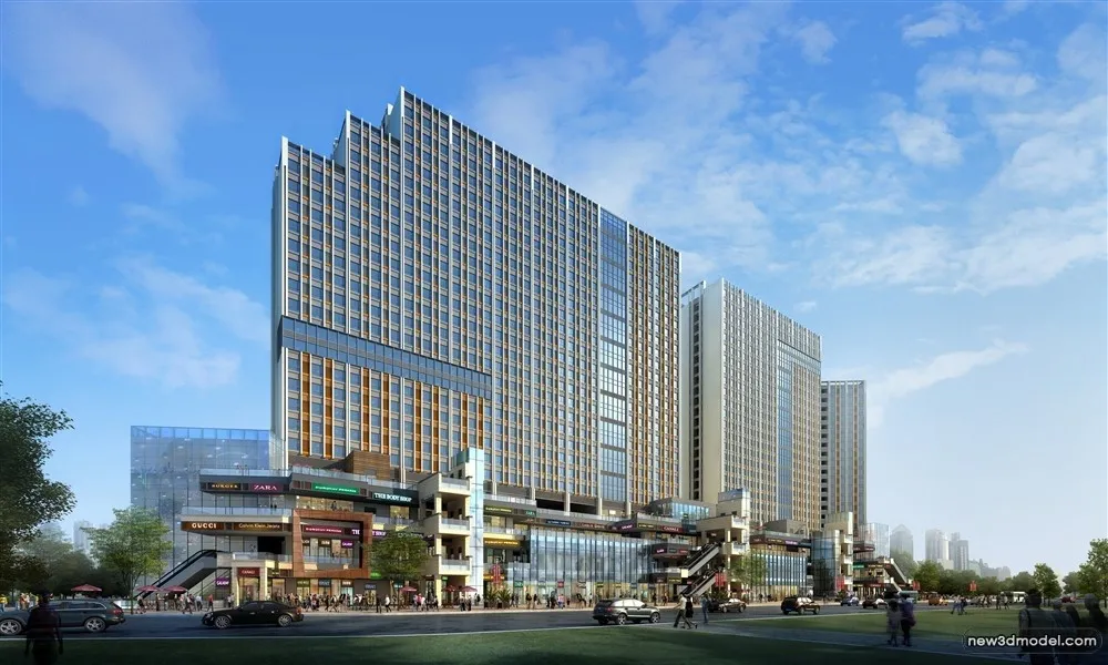 3D Models of Commercial Building - Exterior 3D Scenes - 847