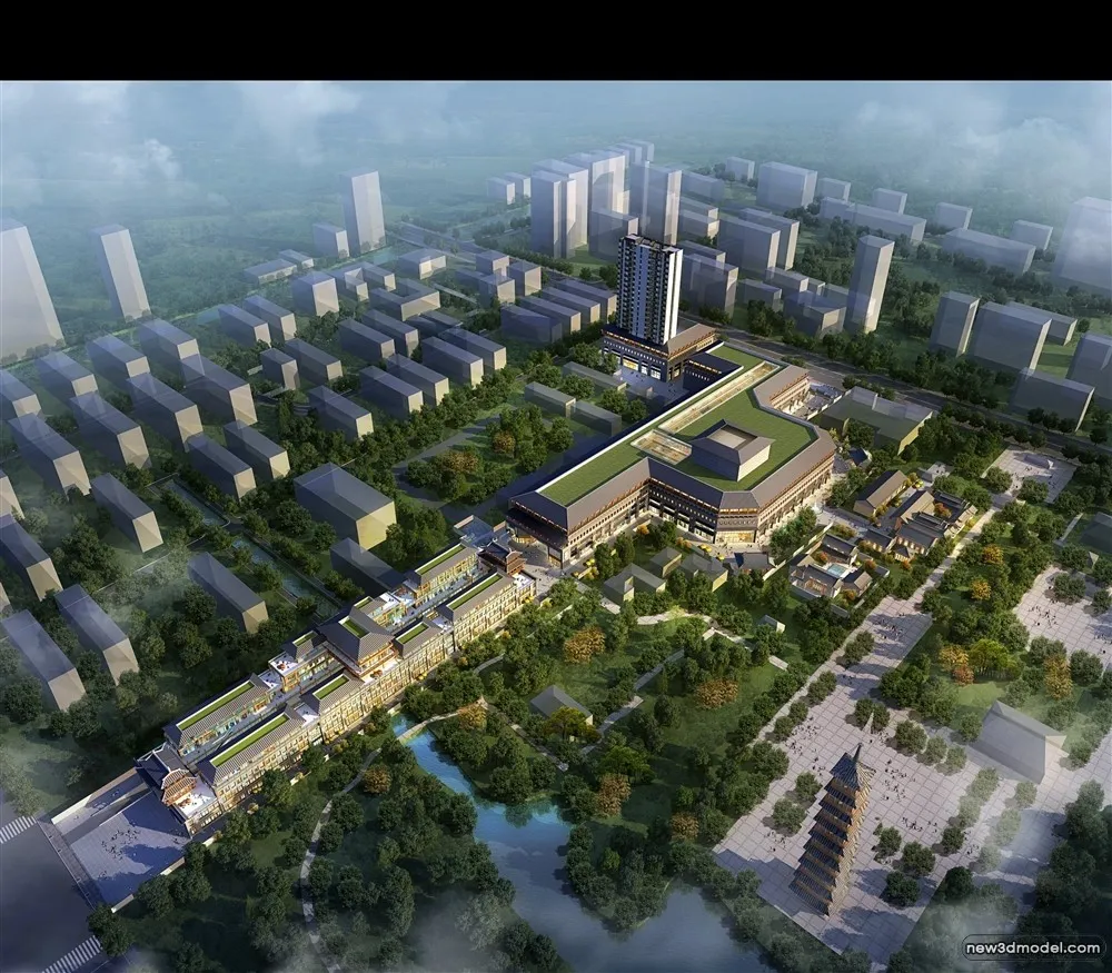 3D Models of Commercial Building - Exterior 3D Scenes - 849