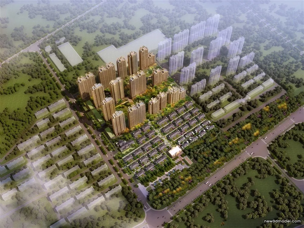 3D Models of Commercial Building - Exterior 3D Scenes - 854