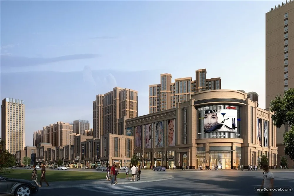 3D Models of Commercial Building - Exterior 3D Scenes - 857