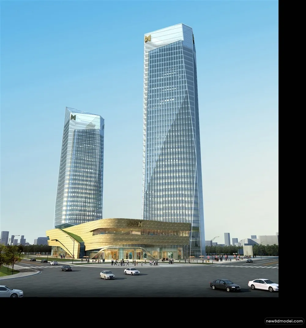 3D Models of Commercial Building - Exterior 3D Scenes - 858