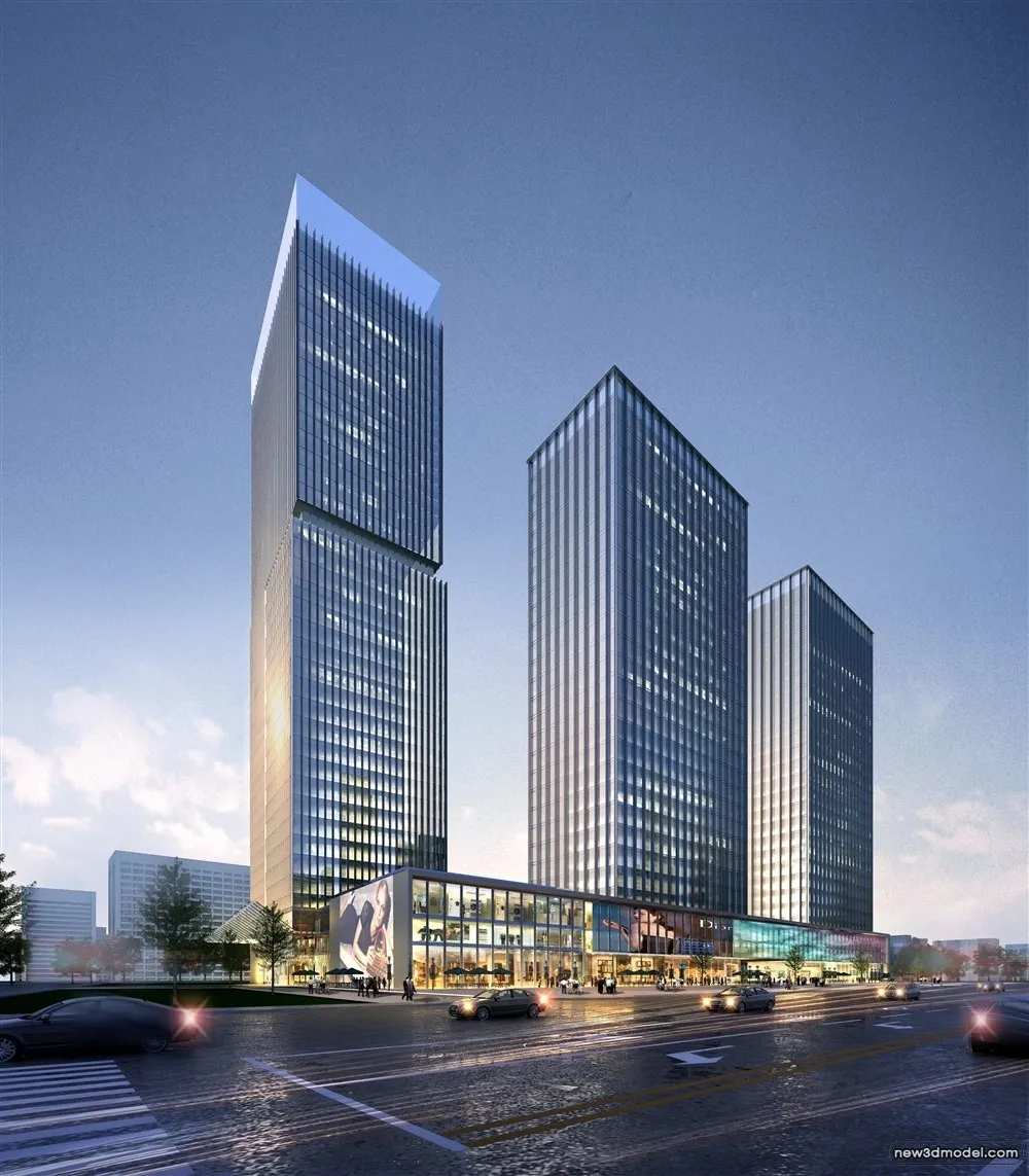 3D Models of Commercial Building - Exterior 3D Scenes - 860