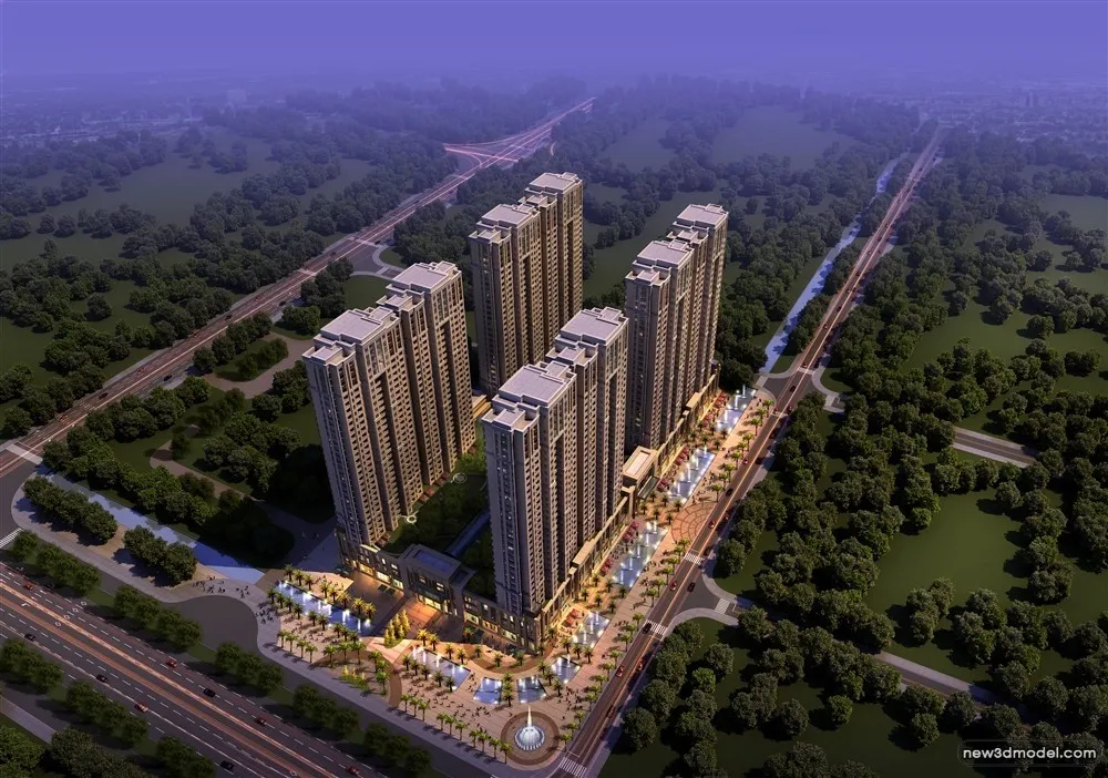 3D Models of Commercial Building - Exterior 3D Scenes - 869