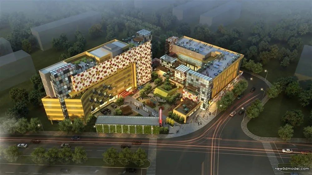 3D Models of Commercial Building - Exterior 3D Scenes - 870