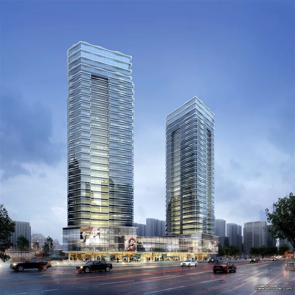 3D Models of Commercial Building - Exterior 3D Scenes - 871