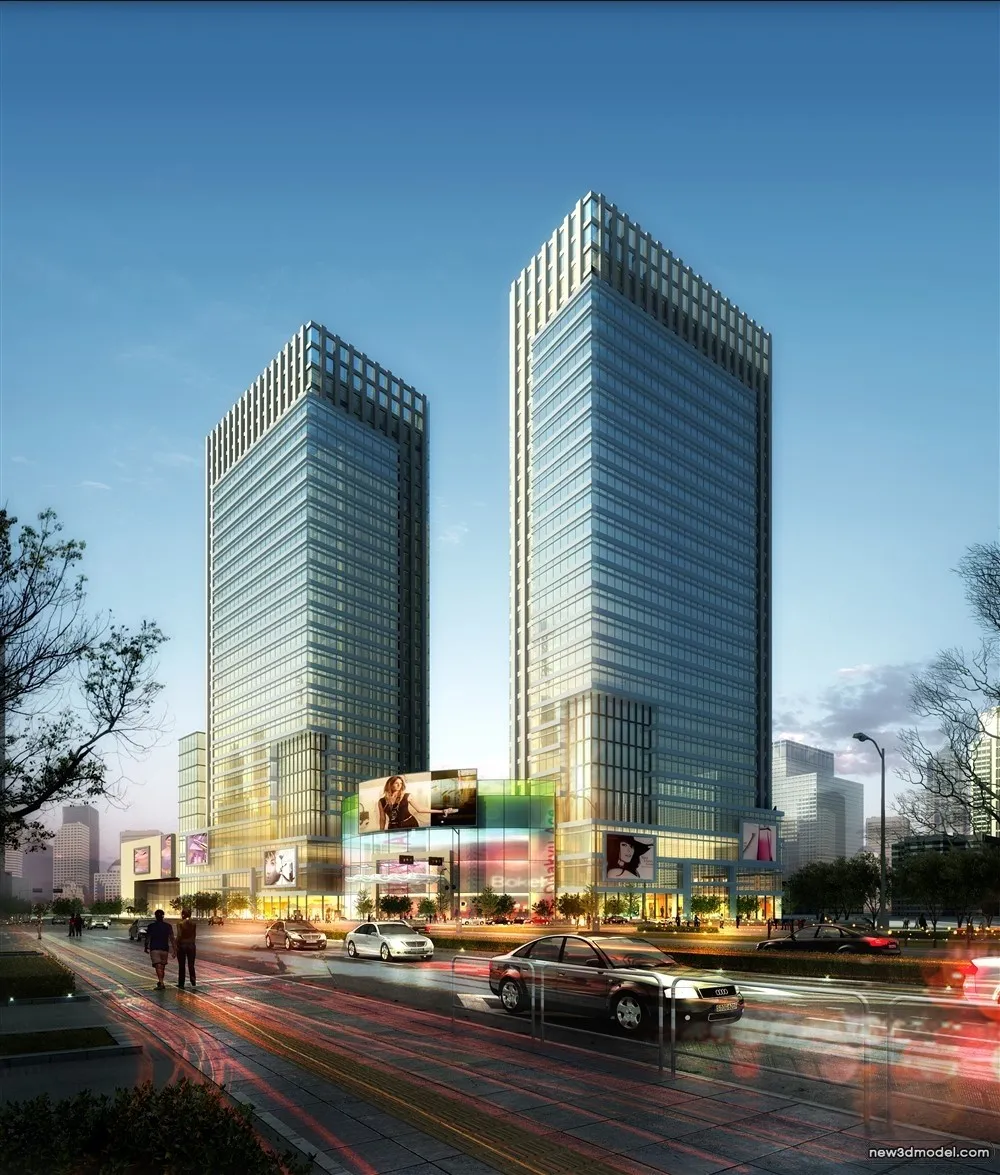 3D Models of Commercial Building - Exterior 3D Scenes - 872