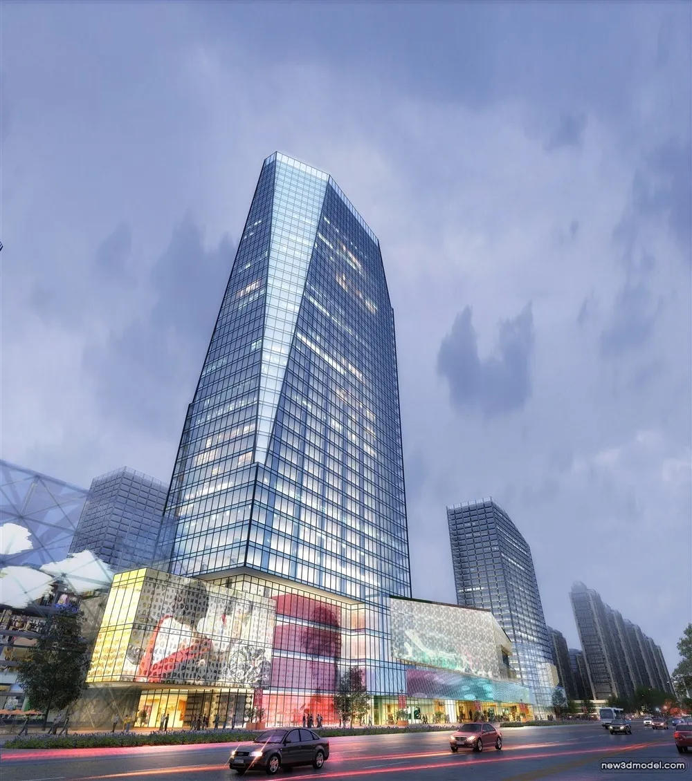 3D Models of Commercial Building - Exterior 3D Scenes - 873