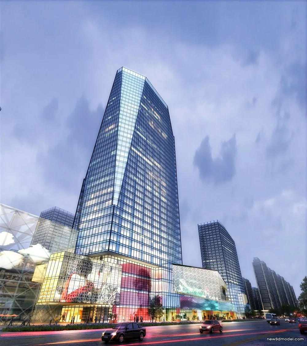 3D Models of Commercial Building - Exterior 3D Scenes - 874