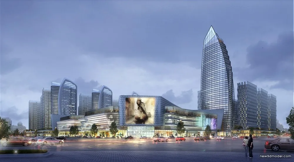 3D Models of Commercial Building - Exterior 3D Scenes - 875