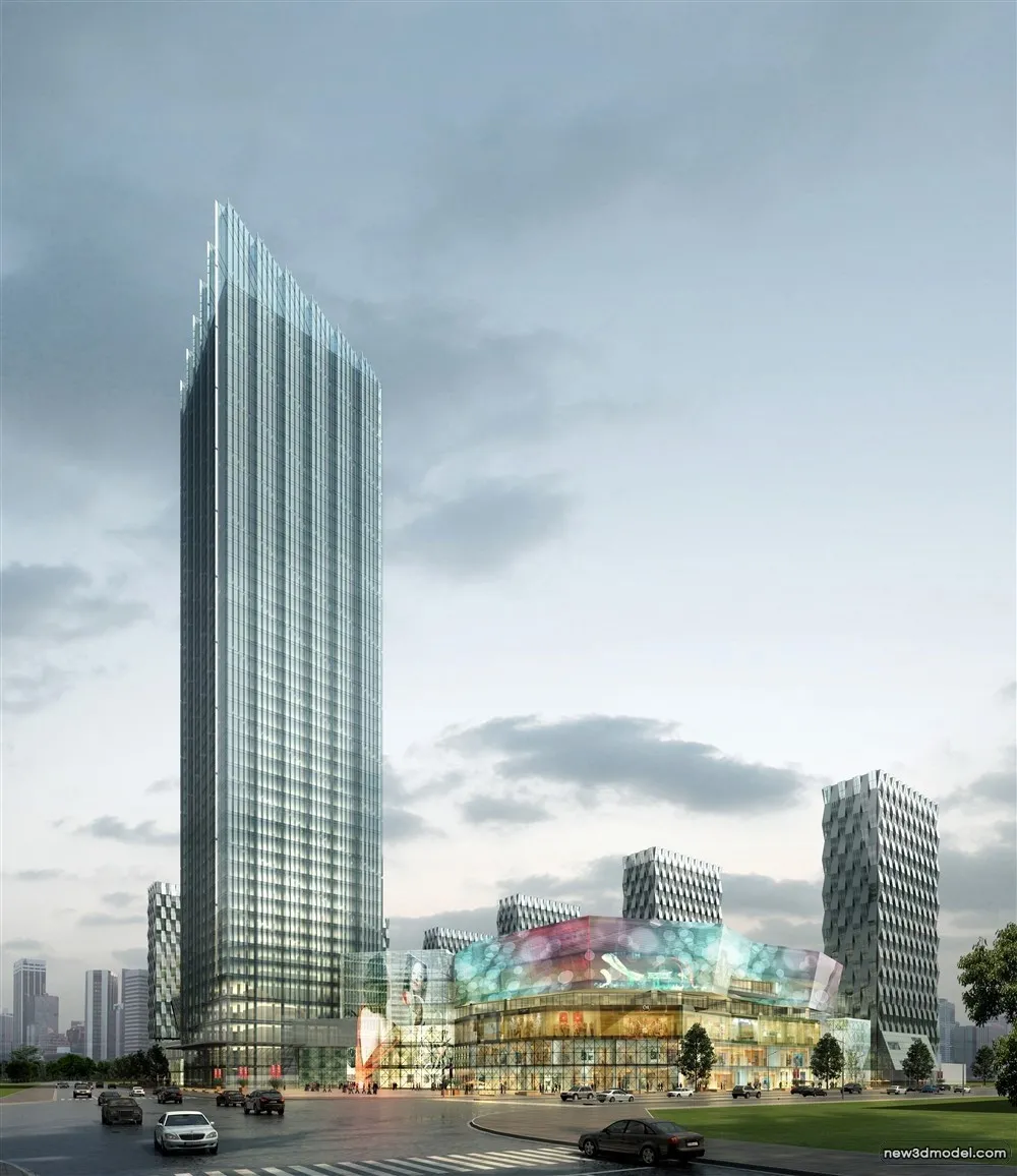 3D Models of Commercial Building - Exterior 3D Scenes - 876