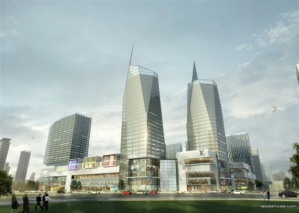 3D Models of Commercial Building - Exterior 3D Scenes - 878