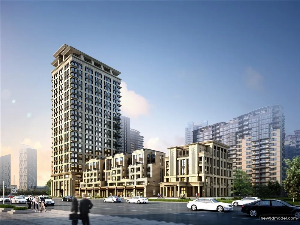 3D Models of Commercial Building - Exterior 3D Scenes - 879