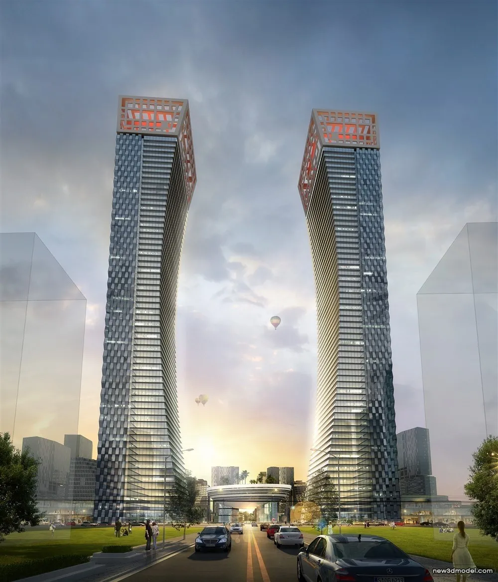 3D Models of Commercial Building - Exterior 3D Scenes - 885