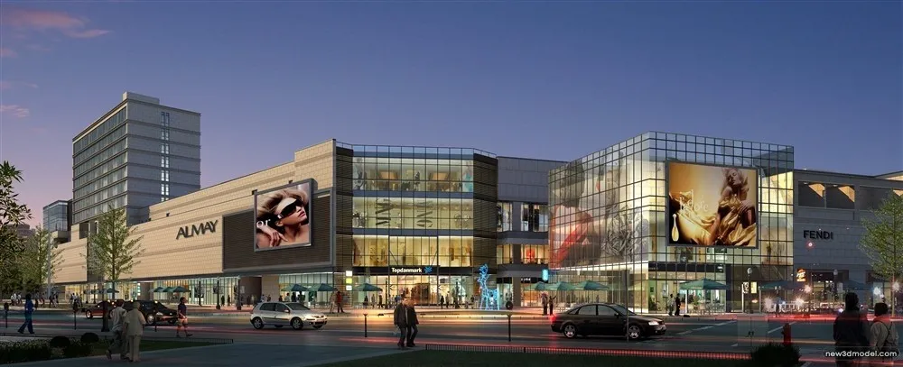 3D Models of Commercial Building - Exterior 3D Scenes - 886