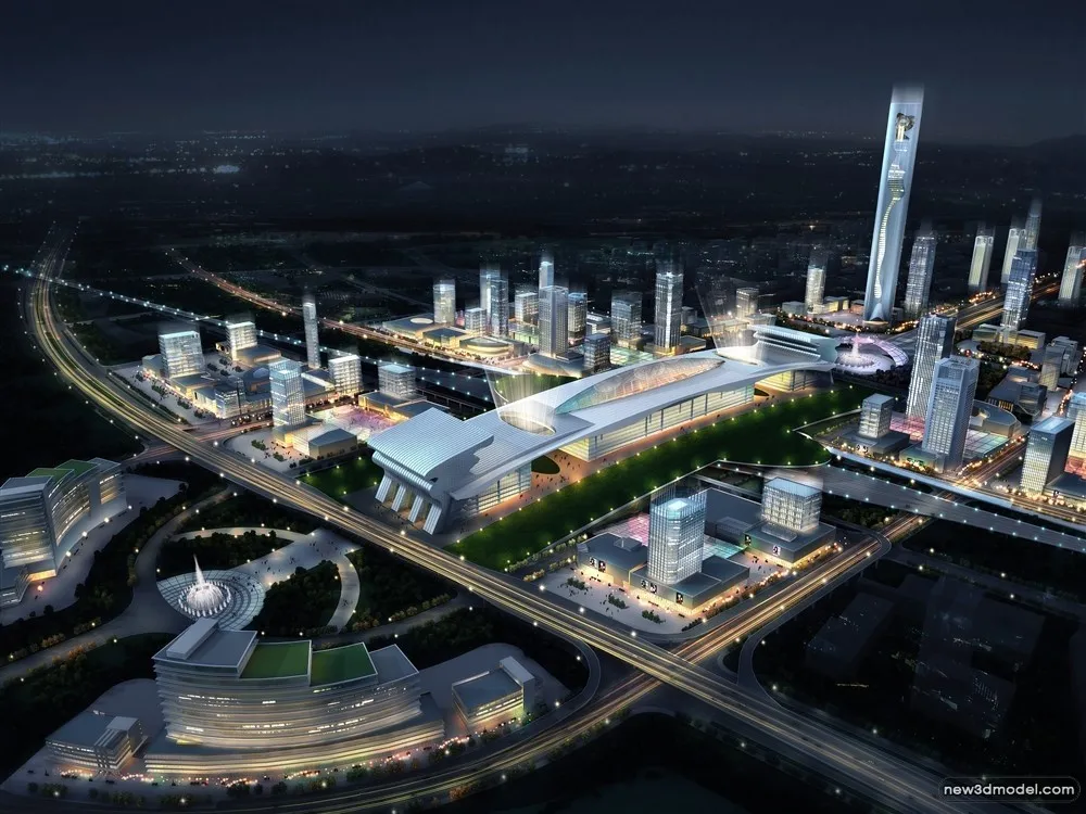 3D Models of Commercial Building - Exterior 3D Scenes - 889