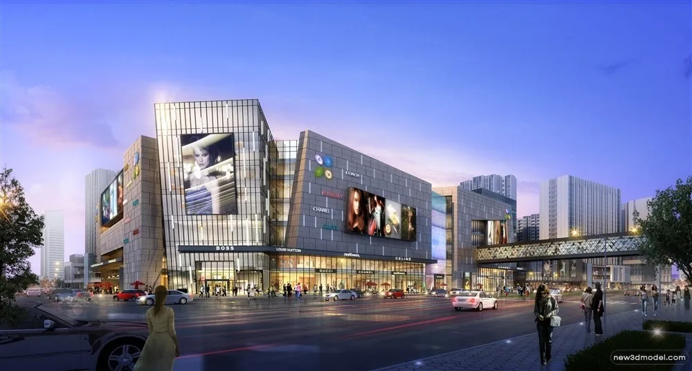 3D Models of Commercial Building - Exterior 3D Scenes - 893