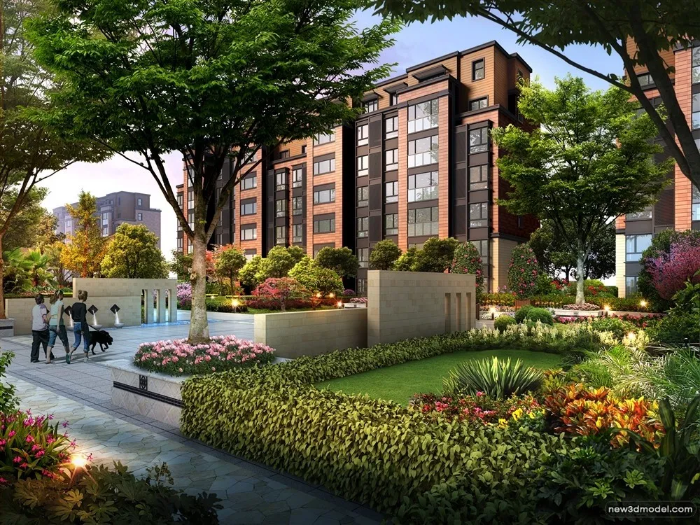 3D Models of Commercial Building - Exterior 3D Scenes - 894