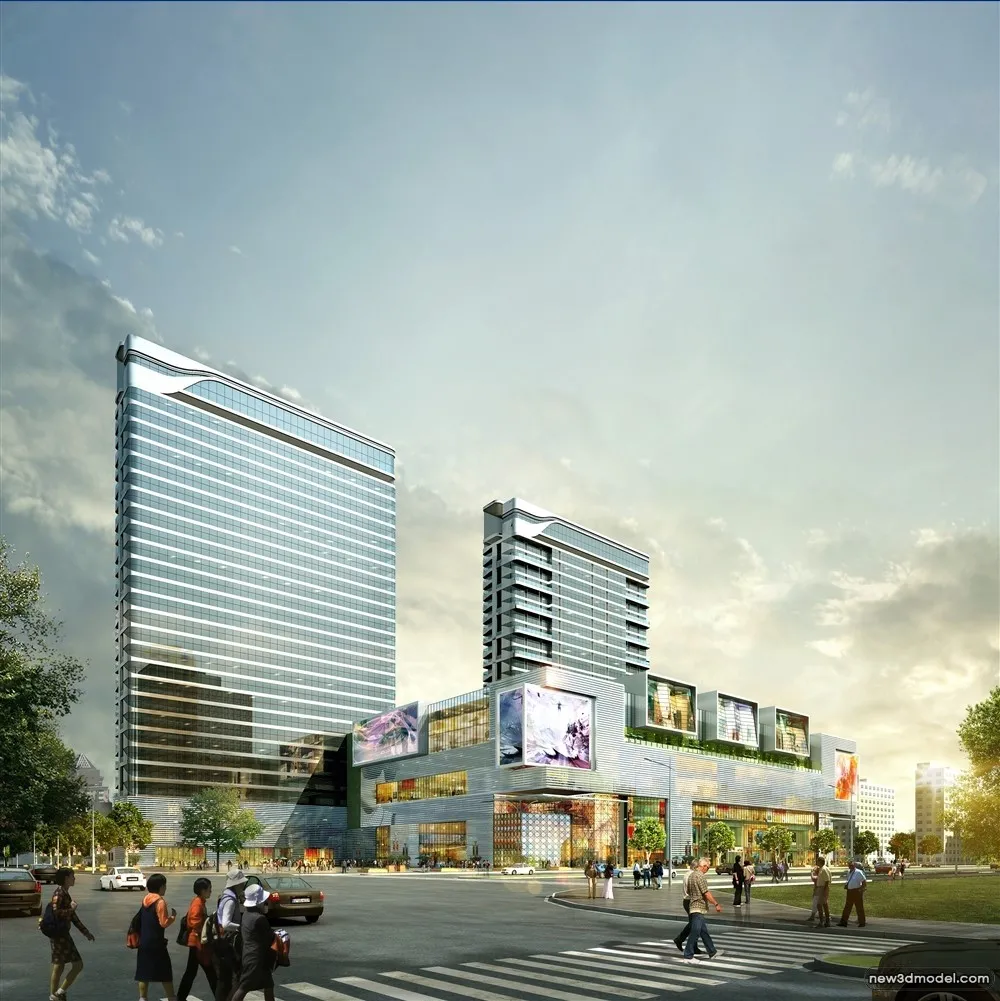 3D Models of Commercial Building - Exterior 3D Scenes - 895